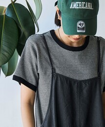 USAコットンフライスボーダーTシャツ