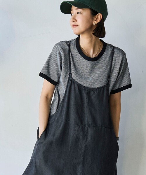 coen(コーエン)の「USAコットンフライスボーダーTシャツ(Tシャツ/カットソー・レディース・ブラック/レッド/ロイヤルブルー・M/L)」の5枚目の写真