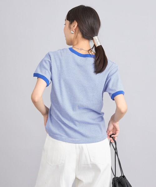 coen(コーエン)の「USAコットンフライスボーダーTシャツ(Tシャツ/カットソー・レディース・ブラック/レッド/ロイヤルブルー・M/L)」の12枚目の写真