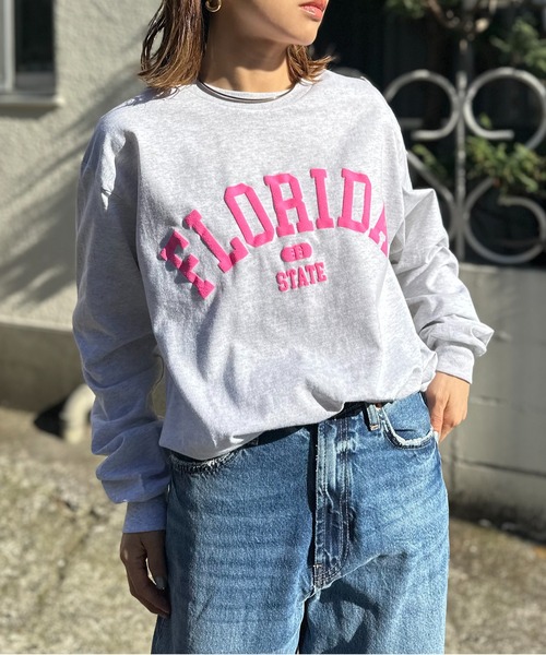 mi via loca(ミヴィアロカ)の「GILDAN 発泡プリントFLORIDAカレッジロゴロンT 【PT NO. MVL025 ※2A】(Tシャツ/カットソー・レディース・ブラック/オフホワイト/オートミール/ホワイト系その他・MEDIUM/X-LARGE)」の17枚目の写真