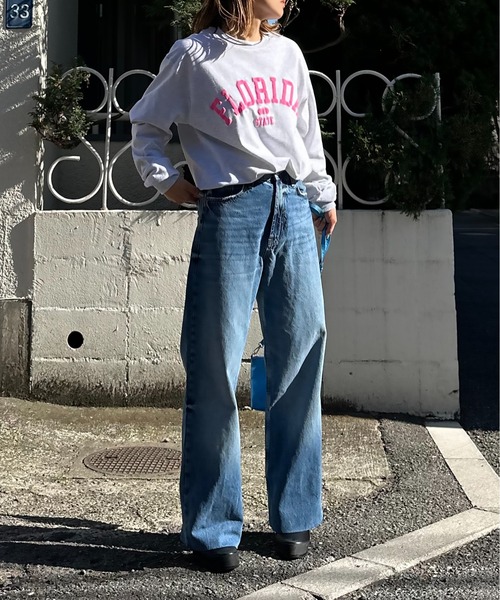 mi via loca(ミヴィアロカ)の「GILDAN 発泡プリントFLORIDAカレッジロゴロンT 【PT NO. MVL025 ※2A】(Tシャツ/カットソー・レディース・ブラック/オフホワイト/オートミール/ホワイト系その他・MEDIUM/X-LARGE)」の13枚目の写真