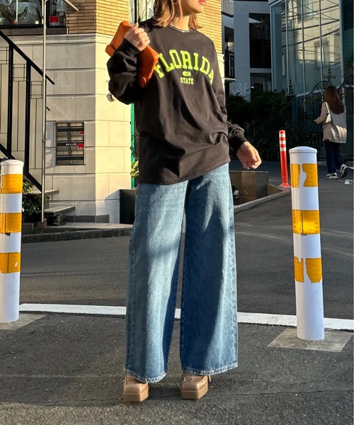 mi via loca(ミヴィアロカ)の「GILDAN 発泡プリントFLORIDAカレッジロゴロンT 【PT NO. MVL025 ※2A】(Tシャツ/カットソー・レディース・ブラック/オフホワイト/オートミール/ホワイト系その他・MEDIUM/X-LARGE)」の22枚目の写真