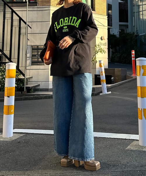 mi via loca(ミヴィアロカ)の「GILDAN 発泡プリントFLORIDAカレッジロゴロンT 【PT NO. MVL025 ※2A】(Tシャツ/カットソー・レディース・ブラック/オフホワイト/オートミール/ホワイト系その他・MEDIUM/X-LARGE)」の18枚目の写真
