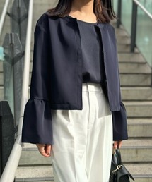 シアー」に該当するレディースのノーカラージャケットファッション通販