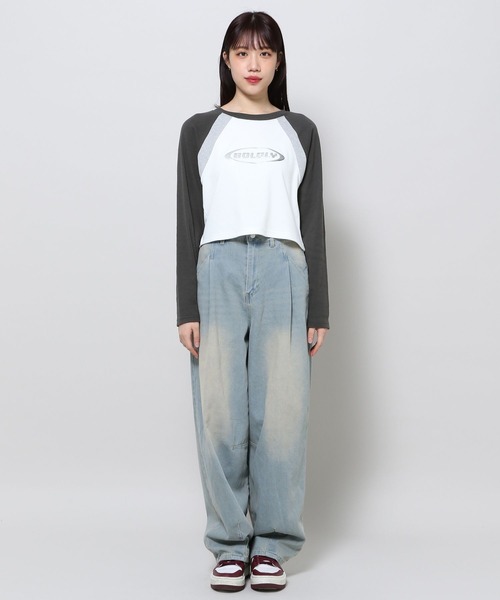 3.3 Field Trip (3.3フィールドトリップ)の「3.3 Field Trip/メタルロゴラグラン長袖Tシャツ 2105604(Tシャツ/カットソー・レディース・ホワイト/グレー・FREE)」の10枚目の写真