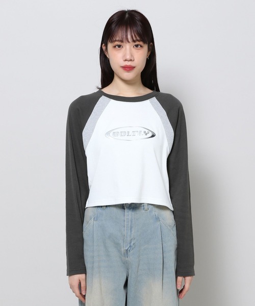 3.3 Field Trip (3.3フィールドトリップ)の「3.3 Field Trip/メタルロゴラグラン長袖Tシャツ 2105604(Tシャツ/カットソー・レディース・ホワイト/グレー・FREE)」の11枚目の写真