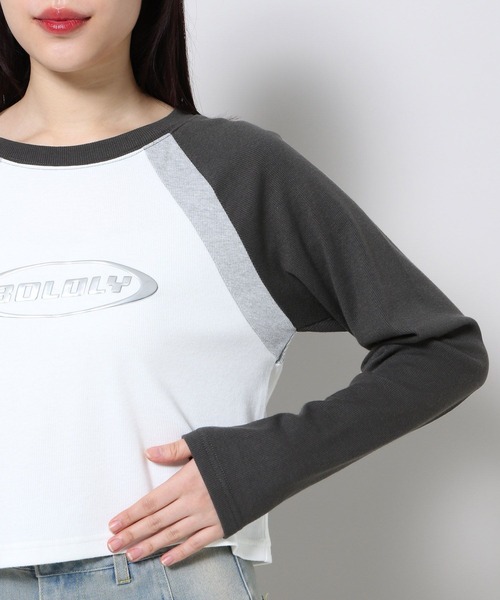 3.3 Field Trip (3.3フィールドトリップ)の「3.3 Field Trip/メタルロゴラグラン長袖Tシャツ 2105604(Tシャツ/カットソー・レディース・ホワイト/グレー・FREE)」の16枚目の写真