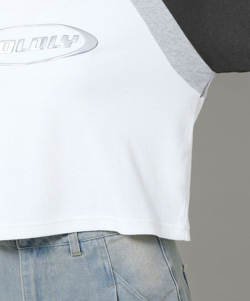 3.3 Field Trip (3.3フィールドトリップ)の「3.3 Field Trip/メタルロゴラグラン長袖Tシャツ 2105604(Tシャツ/カットソー・レディース・ホワイト/グレー・FREE)」の17枚目の写真