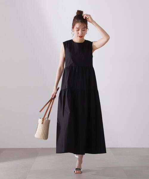 N.（N. Natural Beauty Basic）（エヌエヌナチュラルビューティーベーシック）の「【S Size Line】◆バックオープンティアードワンピース（ワンピース・レディース・ピンク/ブルー/ブラック・SMALL/MEDIUM）」の20枚目の写真