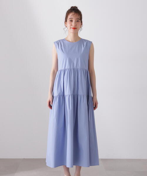 N.（N. Natural Beauty Basic）（エヌエヌナチュラルビューティーベーシック）の「【S Size Line】◆バックオープンティアードワンピース（ワンピース・レディース・ピンク/ブルー/ブラック・SMALL/MEDIUM）」の5枚目の写真