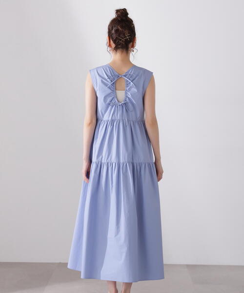 N.（N. Natural Beauty Basic）（エヌエヌナチュラルビューティーベーシック）の「【S Size Line】◆バックオープンティアードワンピース（ワンピース・レディース・ピンク/ブルー/ブラック・SMALL/MEDIUM）」の7枚目の写真