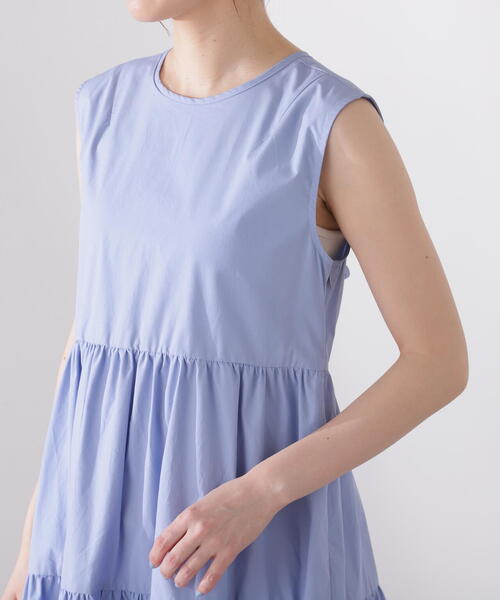 N.（N. Natural Beauty Basic）（エヌエヌナチュラルビューティーベーシック）の「【S Size Line】◆バックオープンティアードワンピース（ワンピース・レディース・ピンク/ブルー/ブラック・SMALL/MEDIUM）」の10枚目の写真