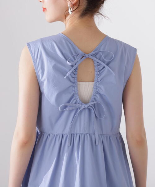 N.（N. Natural Beauty Basic）（エヌエヌナチュラルビューティーベーシック）の「【S Size Line】◆バックオープンティアードワンピース（ワンピース・レディース・ピンク/ブルー/ブラック・SMALL/MEDIUM）」の11枚目の写真