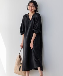 【洗える】LIBECO カフタン ワンピース