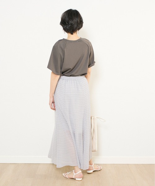 INED CLARO（イネドクラロ）の「ジオメトリックプリントスカート【セットアップ対応】（スカート・レディース・グレー/ベージュ/グリーン・フリー）」の15枚目の写真