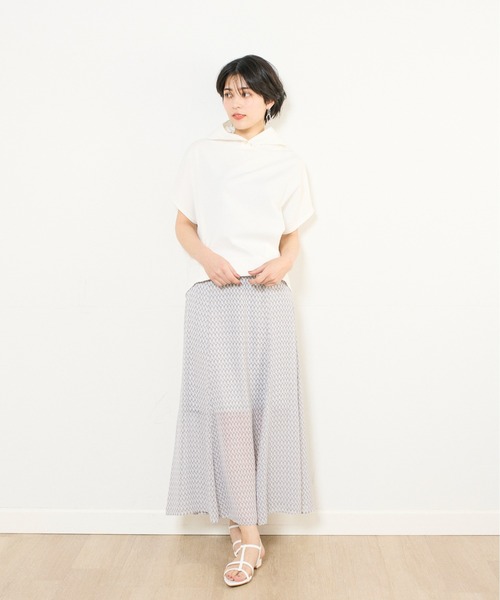 INED CLARO（イネドクラロ）の「ジオメトリックプリントスカート【セットアップ対応】（スカート・レディース・グレー/ベージュ/グリーン・フリー）」の17枚目の写真