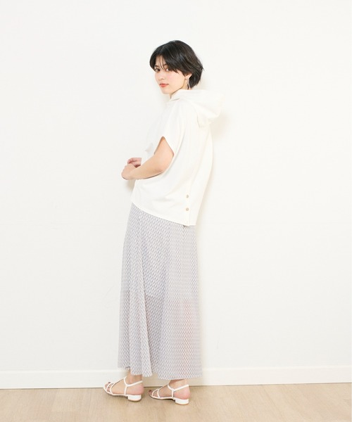 INED CLARO（イネドクラロ）の「ジオメトリックプリントスカート【セットアップ対応】（スカート・レディース・グレー/ベージュ/グリーン・フリー）」の11枚目の写真