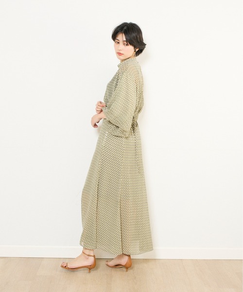 INED CLARO（イネドクラロ）の「ジオメトリックプリントスカート【セットアップ対応】（スカート・レディース・グレー/ベージュ/グリーン・フリー）」の8枚目の写真