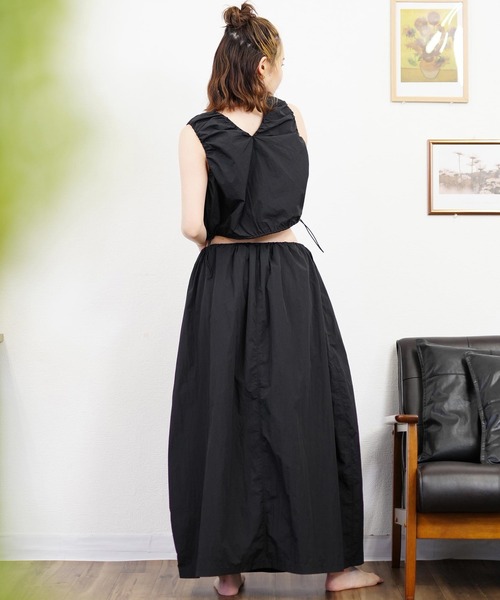 Ungrid(アングリッド)の「【ムラサキスポーツ限定】UNGRID/アングリッド 水陸両用 バルーンロング丈スカート/セットアップ対応 240701(スカート・レディース・ブラック/アイボリー・M)」の9枚目の写真