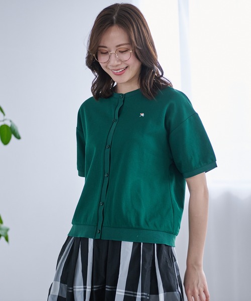 Arnold Palmer（アーノルドパーマー）の「カノコ クルーネック カーディガン（カーディガン/ボレロ・レディース・ネイビー/ライラック/グリーン・L/M/S）」の2枚目の写真