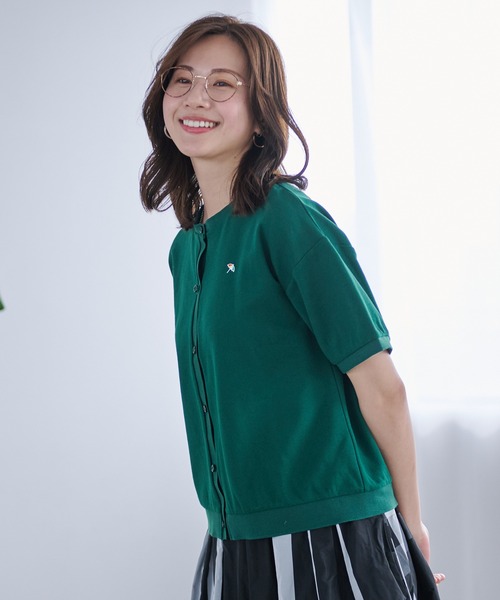 Arnold Palmer（アーノルドパーマー）の「カノコ クルーネック カーディガン（カーディガン/ボレロ・レディース・ネイビー/ライラック/グリーン・L/M/S）」の10枚目の写真