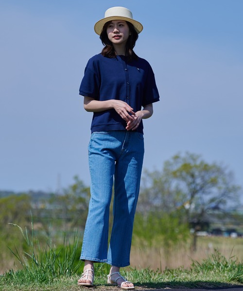 Arnold Palmer（アーノルドパーマー）の「カノコ クルーネック カーディガン（カーディガン/ボレロ・レディース・ネイビー/ライラック/グリーン・L/M/S）」の14枚目の写真