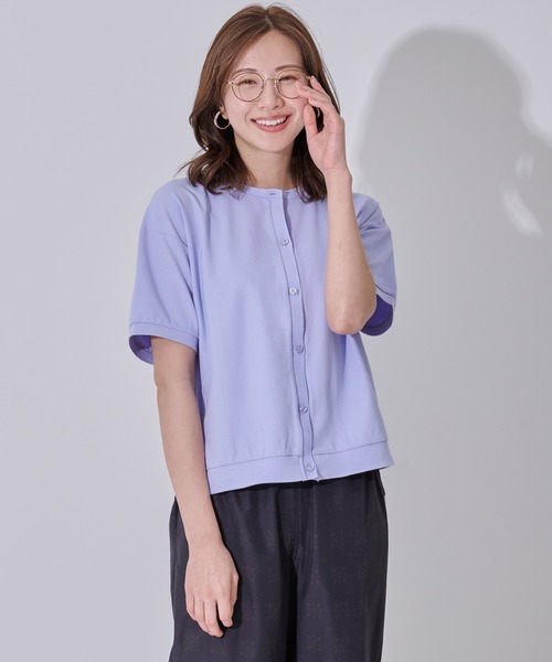 Arnold Palmer（アーノルドパーマー）の「カノコ クルーネック カーディガン（カーディガン/ボレロ・レディース・ネイビー/ライラック/グリーン・L/M/S）」の16枚目の写真