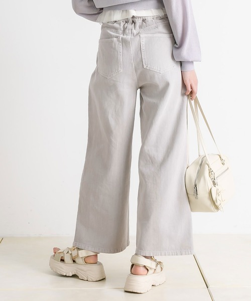 OLIVE des OLIVE(オリーブデオリーブ)の「ウエストホックワイドデニムパンツ 1041030090(デニムパンツ・レディース・ブルー/サックスブルー/ライトグレー・MEDIUM/SMALL)」の9枚目の写真