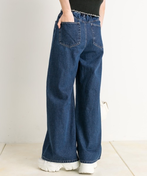 OLIVE des OLIVE(オリーブデオリーブ)の「ウエストホックワイドデニムパンツ 1041030090(デニムパンツ・レディース・ブルー/サックスブルー/ライトグレー・MEDIUM/SMALL)」の19枚目の写真