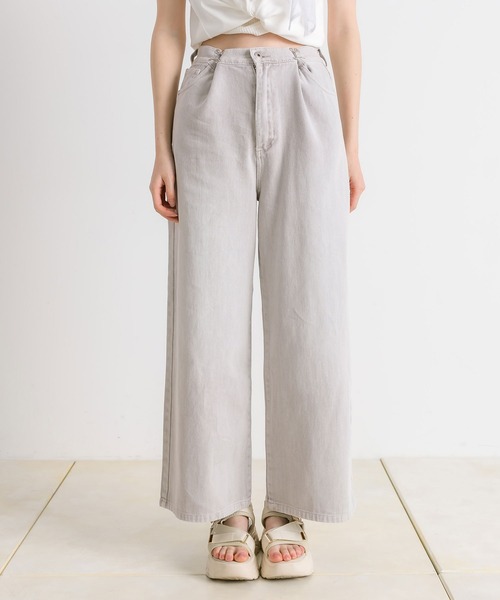 OLIVE des OLIVE(オリーブデオリーブ)の「ウエストホックワイドデニムパンツ 1041030090(デニムパンツ・レディース・ブルー/サックスブルー/ライトグレー・MEDIUM/SMALL)」の20枚目の写真