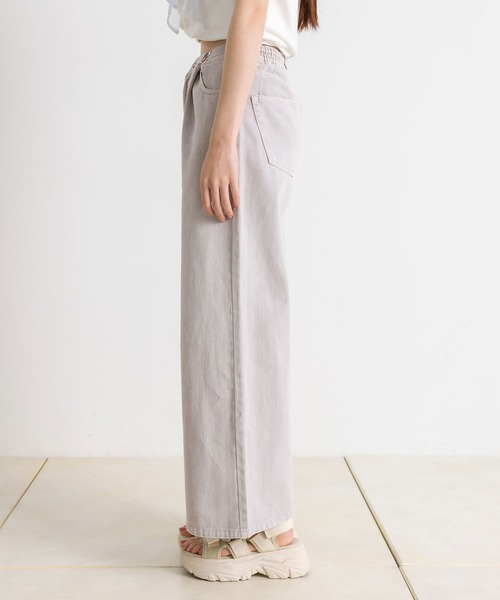 OLIVE des OLIVE(オリーブデオリーブ)の「ウエストホックワイドデニムパンツ 1041030090(デニムパンツ・レディース・ブルー/サックスブルー/ライトグレー・MEDIUM/SMALL)」の21枚目の写真