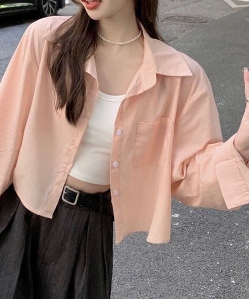 gossip!ロサンゼルス(ゴシップロサンゼルス)の「YUGA ルーズシルエット サマージャケット(その他トップス・レディース・イエロー/ピンク・FREE)」の9枚目の写真