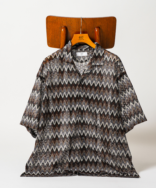 417 EDIFICE（フォーワンセブンエディフィス）の「ラッセルオープンカラーシャツ（シャツ/ブラウス・メンズ・マルチ/その他1/その他2/その他3/その他4・MEDIUM/LARGE）」の4枚目の写真