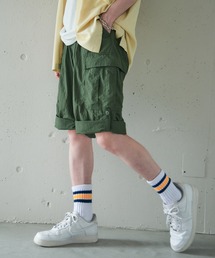 ROOT THREE（ルートスリー）の「【ROOT THREE】ナイロンワッシャークロップドカーゴパンツ 050290（カーゴパンツ）」