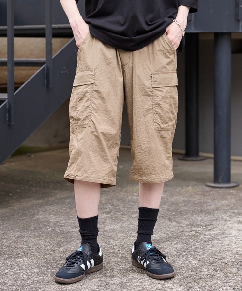 ROOT THREE（ルートスリー）の「【ROOT THREE】ナイロンワッシャークロップドカーゴパンツ 050290（カーゴパンツ・メンズ・グレー/カーキ/ブラック/ベージュ・S/M/L/LL）」の18枚目の写真