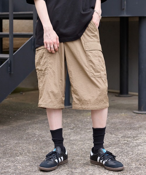 ROOT THREE（ルートスリー）の「【ROOT THREE】ナイロンワッシャークロップドカーゴパンツ 050290（カーゴパンツ・メンズ・グレー/カーキ/ブラック/ベージュ・S/M/L/LL）」の19枚目の写真