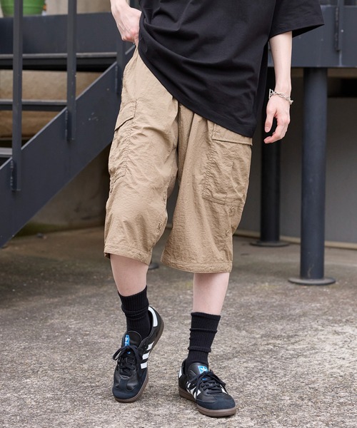 ROOT THREE（ルートスリー）の「【ROOT THREE】ナイロンワッシャークロップドカーゴパンツ 050290（カーゴパンツ・メンズ・グレー/カーキ/ブラック/ベージュ・S/M/L/LL）」の20枚目の写真