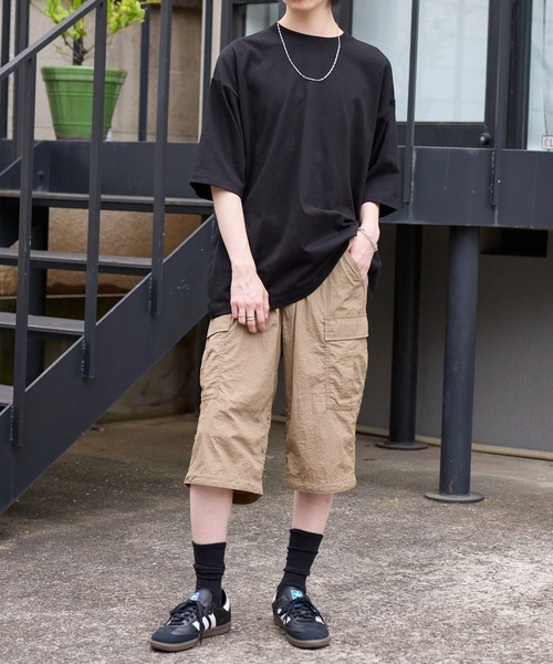 ROOT THREE（ルートスリー）の「【ROOT THREE】ナイロンワッシャークロップドカーゴパンツ 050290（カーゴパンツ・メンズ・グレー/カーキ/ブラック/ベージュ・S/M/L/LL）」の7枚目の写真