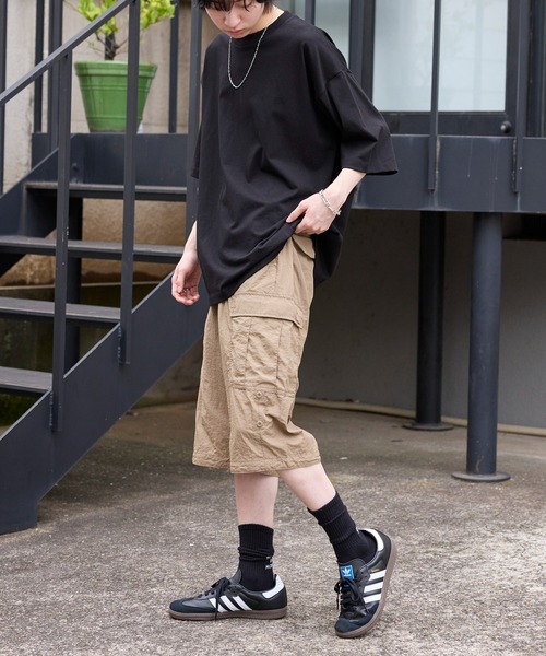 ROOT THREE（ルートスリー）の「【ROOT THREE】ナイロンワッシャークロップドカーゴパンツ 050290（カーゴパンツ・メンズ・グレー/カーキ/ブラック/ベージュ・S/M/L/LL）」の8枚目の写真