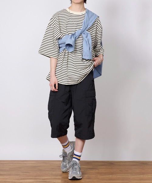 ROOT THREE（ルートスリー）の「【ROOT THREE】ナイロンワッシャークロップドカーゴパンツ 050290（カーゴパンツ・メンズ・グレー/カーキ/ブラック/ベージュ・S/M/L/LL）」の14枚目の写真
