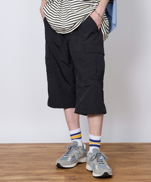 ROOT THREE（ルートスリー）の「【ROOT THREE】ナイロンワッシャークロップドカーゴパンツ 050290（カーゴパンツ・メンズ・グレー/カーキ/ブラック/ベージュ・S/M/L/LL）」の10枚目の写真