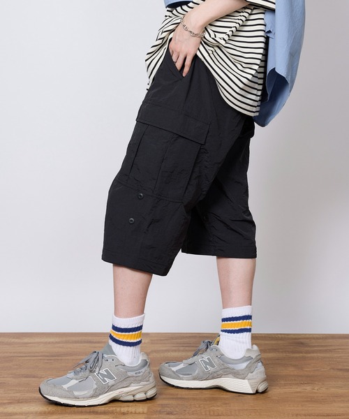 ROOT THREE（ルートスリー）の「【ROOT THREE】ナイロンワッシャークロップドカーゴパンツ 050290（カーゴパンツ・メンズ・グレー/カーキ/ブラック/ベージュ・S/M/L/LL）」の11枚目の写真