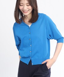◆【SALE／WEB限定カラーあり／洗える】六分袖ヘルシーカーディガン
