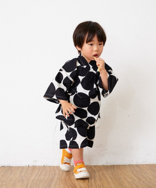 CIAOPANIC TYPY（チャオパニックティピー）の「【KIDS】【WEB限定】らくらく甚平（浴衣・キッズ・ブラック/ネイビー・X-LARGE/LARGE/MEDIUM/SMALL）」の6枚目の写真