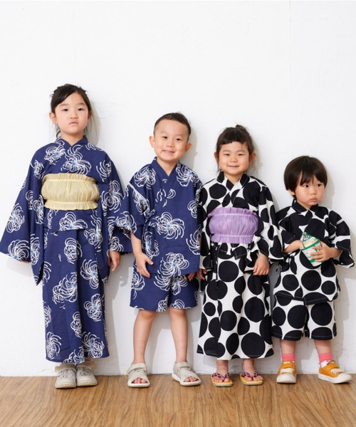 CIAOPANIC TYPY（チャオパニックティピー）の「【KIDS】【WEB限定】らくらく甚平（浴衣・キッズ・ブラック/ネイビー・X-LARGE/LARGE/MEDIUM/SMALL）」の7枚目の写真