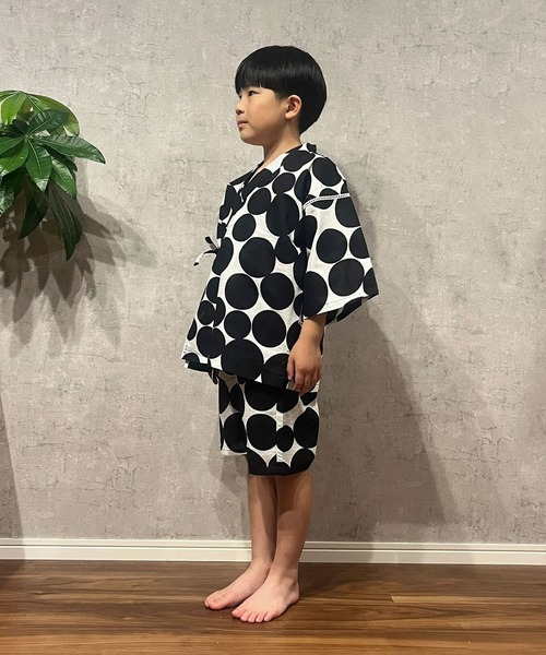 CIAOPANIC TYPY（チャオパニックティピー）の「【KIDS】【WEB限定】らくらく甚平（浴衣・キッズ・ブラック/ネイビー・X-LARGE/LARGE/MEDIUM/SMALL）」の14枚目の写真