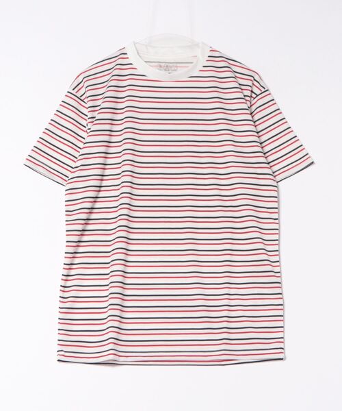 STYLEBLOCK（スタイルブロック）の「DRYメッシュ総柄半袖Tシャツ(ボーダー)（Tシャツ/カットソー・メンズ・ネイビー/レッド/ブラック/イエロー・LL/M/L）」の2枚目の写真