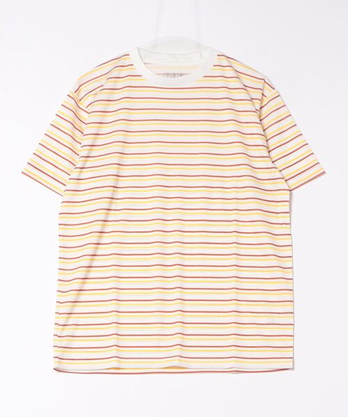 STYLEBLOCK（スタイルブロック）の「DRYメッシュ総柄半袖Tシャツ(ボーダー)（Tシャツ/カットソー・メンズ・ネイビー/レッド/ブラック/イエロー・LL/M/L）」の4枚目の写真