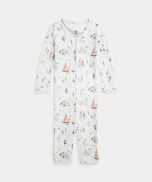 Ralph Lauren × Riley sheehey カバーオール RL Baby x Riley Sheehey Cotton Coverall - STACIE FLINNER