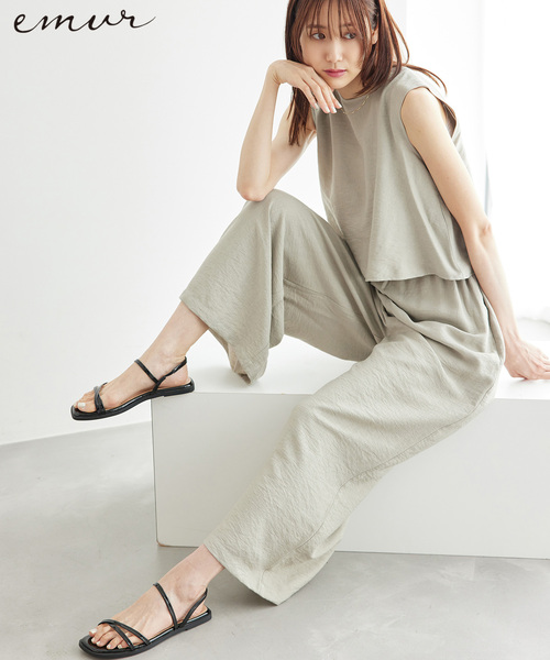 ROPE' PICNIC（ロペピクニック）の「【emur/エミュール】レイヤードオールインワン（つなぎ/オールインワン・レディース・カーキ/ベージュ系その他・38）」の2枚目の写真